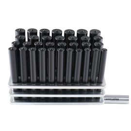 Accusize Industrial Tools 4-7/8" 33pc transfer Punch Set, 1/2" - 1" by 64ths, 0250-0033