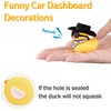 wonuu Car Dashboard Decor Cowboy Hat Rubber Duck, Car Ducks