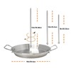 Vertical Skewer Screw Grill Pan Stainless Steel Removable Brazilian Vertical