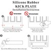 BAJIAOREN 2 Pack Silicone Rubber Door Kick Plate 6x36 Inches