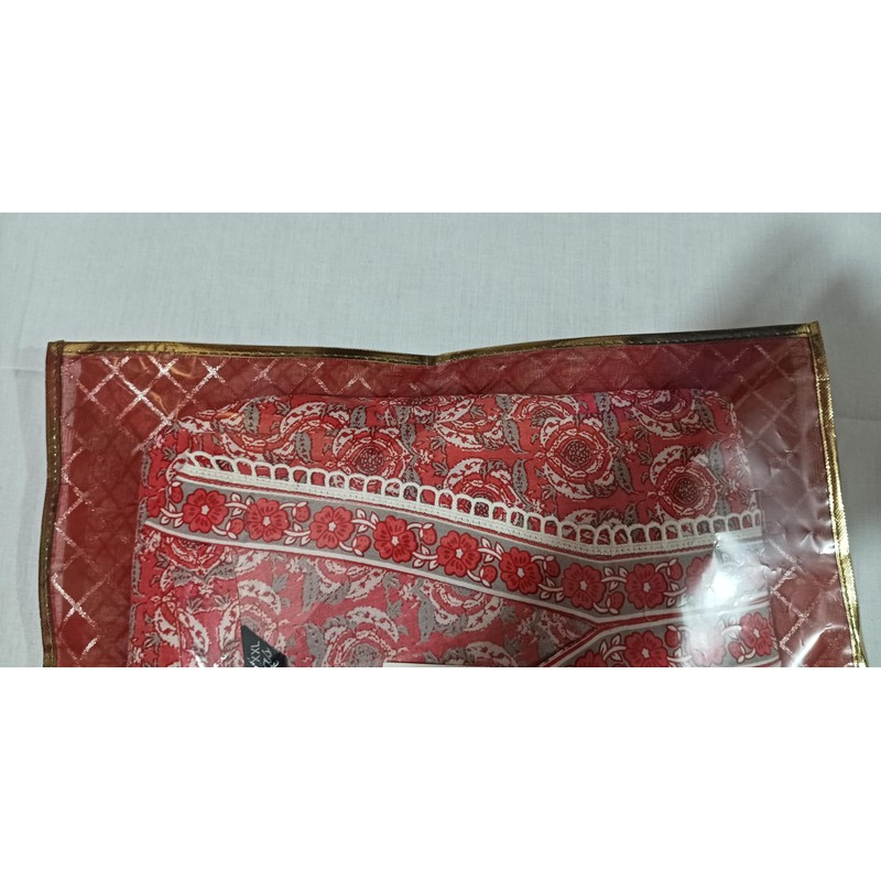 Generic Set of 10 Pc Transparent Saree Covers with Stainless