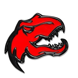 Zhizhong A Pair Dinosaur Emblem Fits for Dodge RAM TRX 1500 2500 3500 Charger Challenger ~Stick it Anywhere (Red)