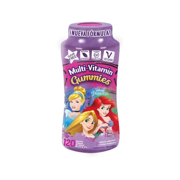 Princesas Multi-vitaminas 120 Gomitas | Sin Azúcar | Veganas Sabor