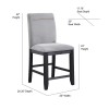 Steve Silver Yves Counter Chair - Grey (set of 2)