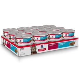 Hill's Science Diet Wet Cat Food, Adult, Minced Ocean Fish Recipe, 5.5 oz Cans, 24-pack