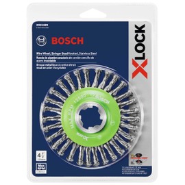 Bosch WBX409 4-1/2 in. Wheel Dia. X-Lock Arbor Stainless Steel Stringer Bead Knotted Wire Wheel