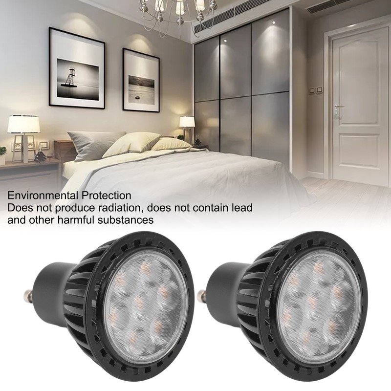 2PCS GU10 Spotlight Bulb 3000K 7W Warm Light LED Bulb