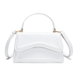 SHUIANGRAN Stylish and Simple Crossbody Bag Small Square bag Purses for Women Satchel Shoulder bag Bag Purse White