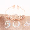 CURASA Birthday Sash and Crown for Women 50th Birthday Sash