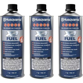 Husqvarna XP Pre-Mixed Fuel and Engine Oil Quart (3 Pack),Blue