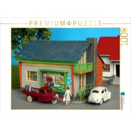 CALVENDO Puzzle Goli Tricycle and VW Beetle 1000 Pieces 64 x 48 cm from Peter Huschka