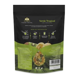 Tisana Verde Tropical de 250g, de Marina Tisanas | A base de fruta deshidratada | Para preparar bebidas calientes, frías o frappé