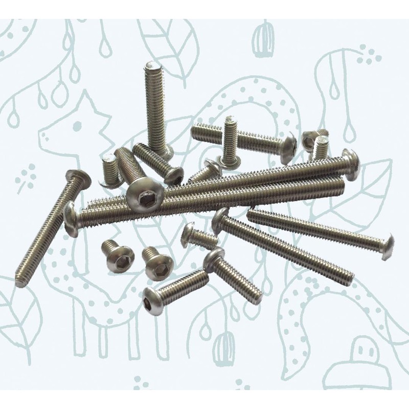 M5 x 60mm Hex Socket Button Machine Bolt Fully Threaded