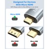 ZeniKon 4K Micro HDMI to Micro HDMI Cable 6FT, Braided