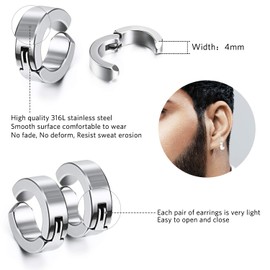 9 Pairs Magnetic Stud Earrings Non Pierced Silver Stainless Steel Feather Dangle Earrings CZ Magnet Earring Hinged Cross Hoop Earrings Set