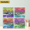 Krafetto 2 Pack 64 Grids Paint Organizer Storage Rack, Wall-mountable