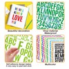 YMSDZHL 10 Sheets 1320 Alphabet Stickers Letter Sticker Vinyl Self-Adhesive