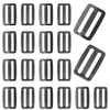Hocansen 50PCS Plastic Black Tri-Glide Slider Adjust Buckles 38mm Slide