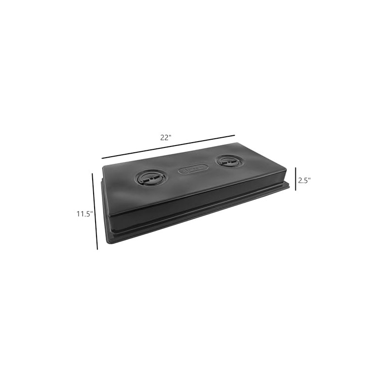 SUNPACK Sundome Plastic Multi-Vented Humidity Dome, Black, 2" - Ideal