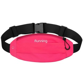 Long Keeper Slim Bumbag Running Belt Bag - Reflective Waterproof Waist Bag for Women Men Sport Running Belt Phone Holder Fanny Pack for Travel Hiking Workout
