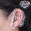 100 Pieces Disposable Ear Covers for Shower Waterproof Clear Plastic
