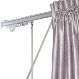 Rod Desyne Baton Draw Traverse Rod, 120-170 inch, White