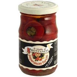 Montanini Peperoncini Piccanti Farciti / Hot Stuffed Peppers 280 g