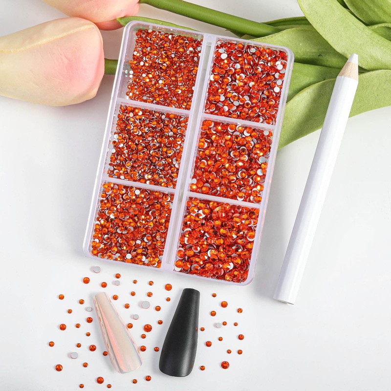 Beadsland Flat Back Rhinestone for Nail Art, SS3-SS10 6 Mixed