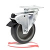 Wiltec Swivel Castor 75 mm with Plastic Wheel, Brake and