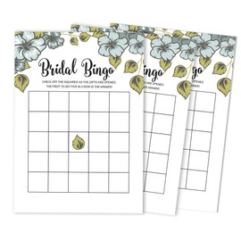 Inkdotpot Cards For Bridal Wedding Shower Bachelorette Party Bulk Blank Square Fill In Gift Ideas 50 Floral Bingo Game