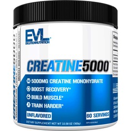 Evlution Evlution Pure Creatine Monohydrate Powder 5000mg Nutrition Pre and Post Workout Recovery Drink Mix Creatine Powder for Enhanced Muscle Mass Athletic Performance and Muscle Recovery - Unflavored