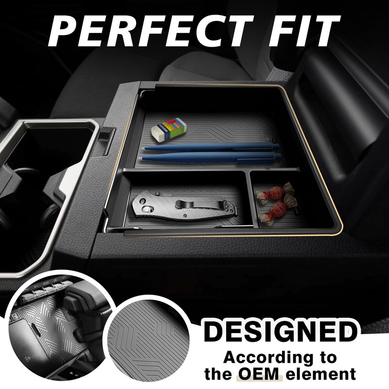 Muslogy Center Console Organizer & Cup Holder Inserts Compatible with
