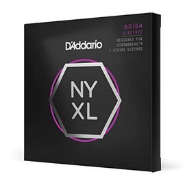 D'Addario | NYXL Strandberg Pro Pack | Cuerdas para Guitarra Eléctrica de 7 Cuerdas | Calibre Especial Ligero Strandberg, 9.5-64 | Níquel-acero | NYXL
