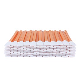 AAwipes 4.92" Cleanroom Lint Free Swabs (100 pcs, Large Flat Sqaure Head 13.5 mm/0.53", Knitted Polyester, Orange) Multi-Purpose Swab Sticks Microfiber Cleaning Swabs (A5125A)