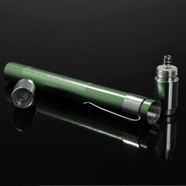 4 Pack | Green - RE-GEN LED Pen Light Doctors Nurses Eye Pupil Gauge Diagnostic Inspection Penlight Torch Flashlight | Pocket Clip Push Button Switch