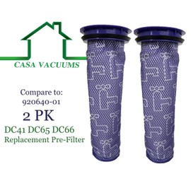 Casa Vacuums 2+1 Filter Kit for Dyson DC41, DC65, DC66 Replacement HEPA Post Filter & Pre Filter. for Animal, Multi Floor and Ball Vacuums. Compare to Part # 920769-01 & 920640-01
