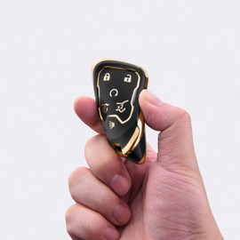 ELOHEI Key Fob Cover for GMC, Key Fob Case Compatible with GMC Acadia Sierra Terrain Yukon 2018-2023 Chevy Silverado Suburban Tahoe Premium Soft TPU 360 Degree Full Protection