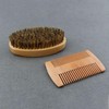 Beard Brush Comb Set,Hair Mustache Shaving Brush and Comb Kit