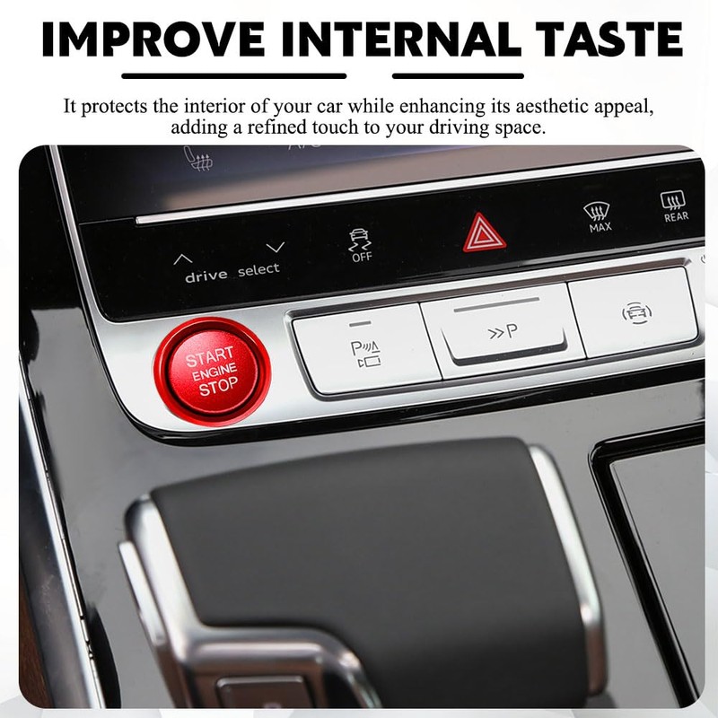 QZTYTY Car Push Start Button Cover, Ignition Switch Button, Engine