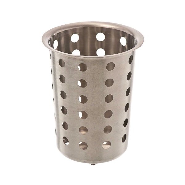 Browne 4" Stainless Steel Perforated Cutlery Cylinder