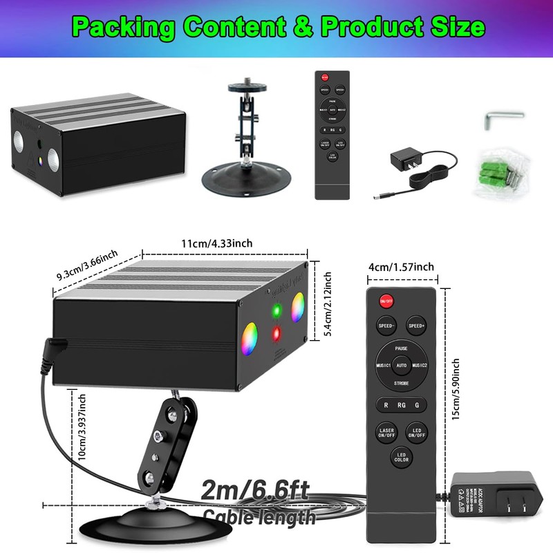 Party Lights,Disco DJ Strobe Light Rave Stage Projector Effect Dance