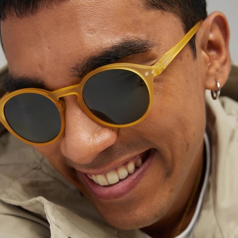 Ijipizi Boston Sunglasses #D Model, yellow honey / green