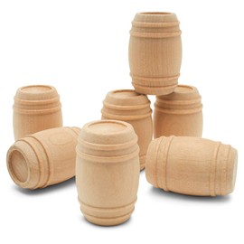 Wooden Pickle Barrel 1-5/8 Inch, Pack of 50, Small Unfinished Cargo Drums, Perfect for Miniatures, Scale Models, Mini Train Making or Woodworking Craft Projects, by Woodpeckers