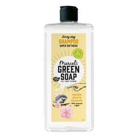 Marcel's Green Soap Shampoo - Vanilla & Cherry Blossom Scent, Enriched with Natural Oils, 97% Natural, 98% Biodegradable, Vegan, 300 ml - Gentle Care for Hair & Planet