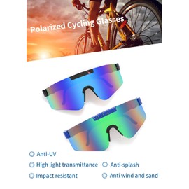 LANLANG Polarized Cycling Glasses for Men Women Sports Sunglasses for Outdoor Activities UV Protection Adjustable Temples Lightweight Anti-Glare Fashion