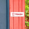 Basic Trash Sign (Black) - Small 2 Pack
