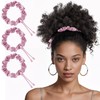 SESENSE 3PCS Adjustable Hair Ties, Afro Puff Satin Hair Tie