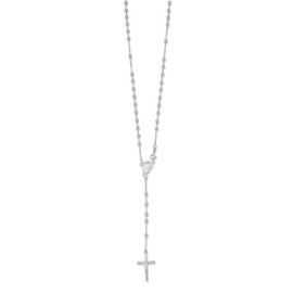 Auriga Fine Jewelry 925 Sterling Silver Crucifix Fancy Chain Necklace 24"