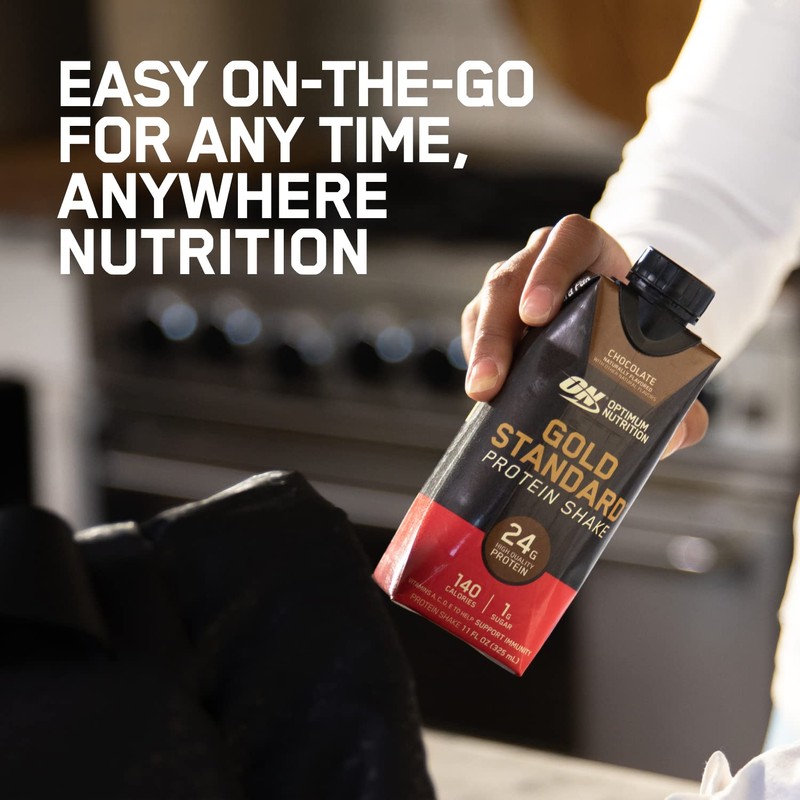 Optimum Nutrition Gold Standard Protein Shake, 24g Protein, Ready to
