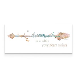 Renditions Gallery Dream Arrow Gallery Wrapped Canvas Wall Art, 8x20,